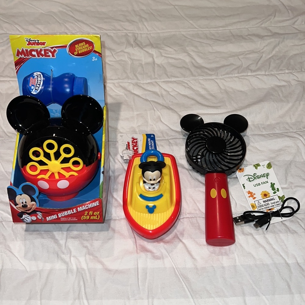 NWT Disney 3Pc Mickey Mouse Luxury Boy Bundle